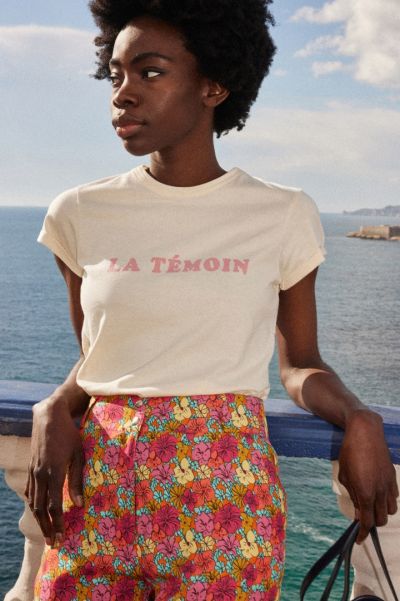 Tops, T-Shirts And Bodysuits Trendy White Balzac Paris Tee-Shirt La Témoin Écru Women