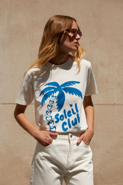 Sale Women Balzac Paris Tops, T-Shirts And Bodysuits Tee-Shirt Bree Soleil Club Bleu Et Blanc White