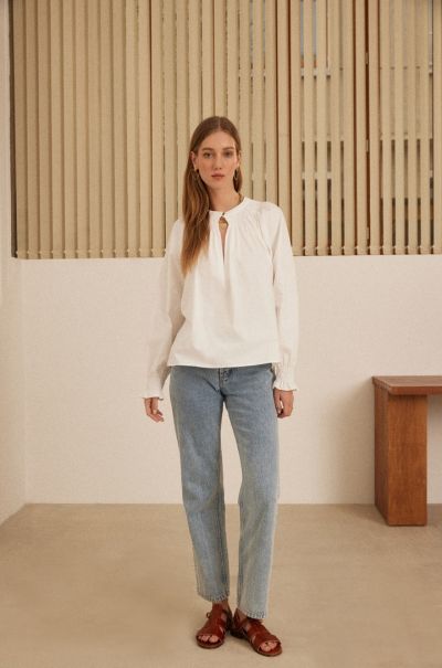Balzac Paris Shirts And Blouses Contemporary Women White Blouse Régal Blanc