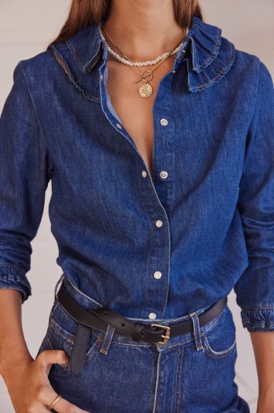 Shirts And Blouses Balzac Paris Economical Women Blue Chemise Belkis Bleu Midi