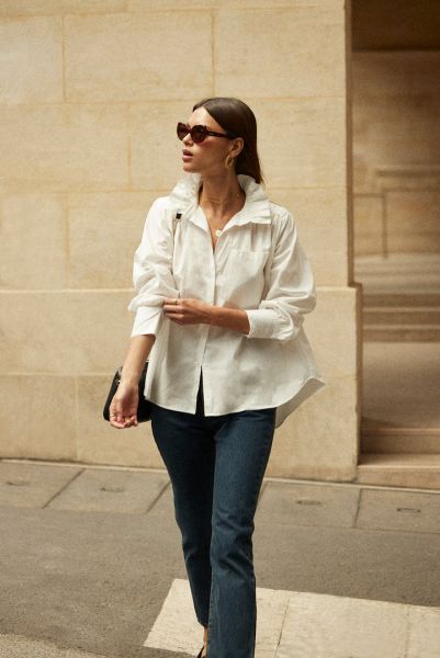 Chemise Léonor Blanc Naturel Women Money-Saving White Balzac Paris Shirts And Blouses