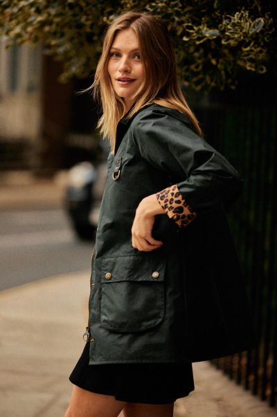 Balzac Paris Veste Lucie Kaki Et Léopard Green Shop Jackets And Coats Women