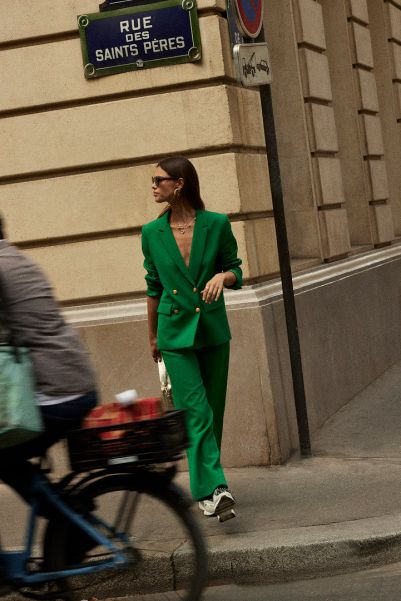 Veste Nael Vert Pelouse Jackets And Coats Classic Women Green Balzac Paris