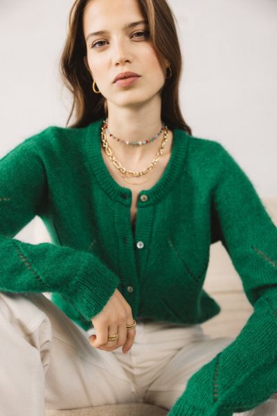 Style Women Sweaters And Cardigans Cardigan Caleb Vert Balzac Paris Green