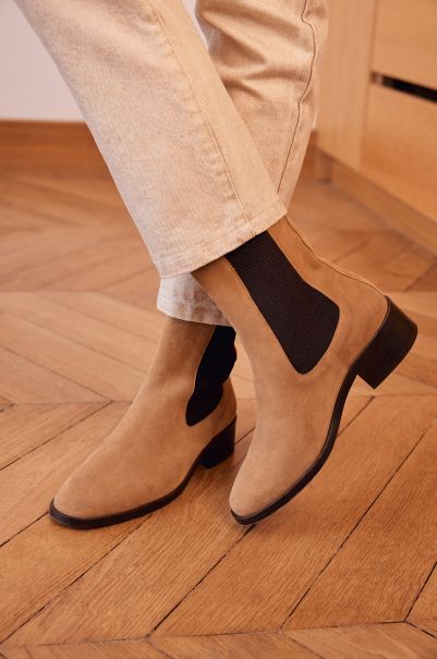 Balzac Paris Long-Lasting Bottines Isidora Sable Women Beige Ankle Boots