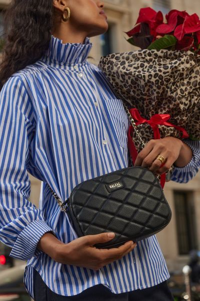Black Shop Sac César Quadrillé Noir Women Bags Balzac Paris