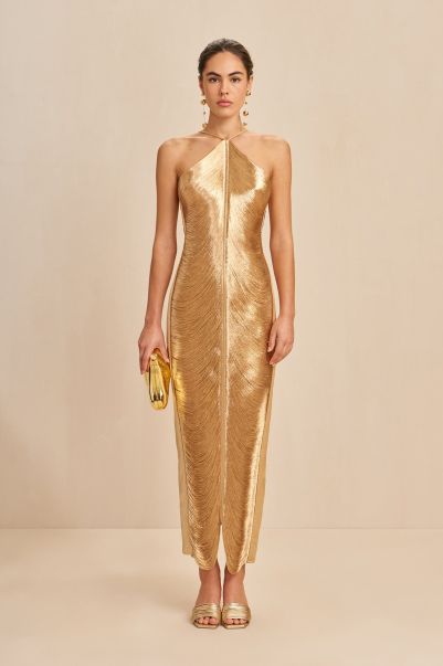 User-Friendly Cult Gaia Dresses Gold Renata Gown - Gold Women
