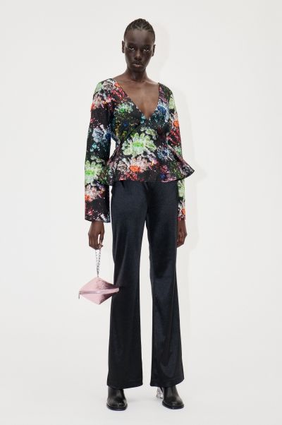 Nathalie Blouse - Glitter Bloom Tops & Shirts Sustainable Women Stine Goya