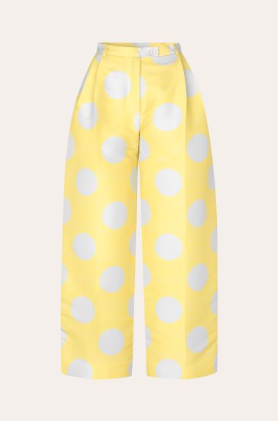Stine Goya Pants Practical Chet Showpiece Pants - Dots Cream Women