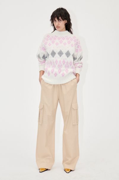 Stine Goya Women Knitwear Peaceful Quest Sweater - Beaded Fairisle