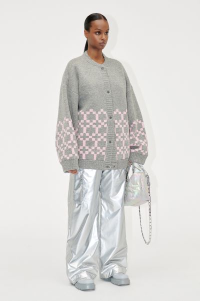Women Tino Cardigan - Graphic Check Professional Stine Goya Knitwear