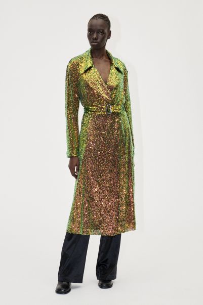 Stine Goya Women Outerwear Sale Paulos Trenchcoat - Olive Green