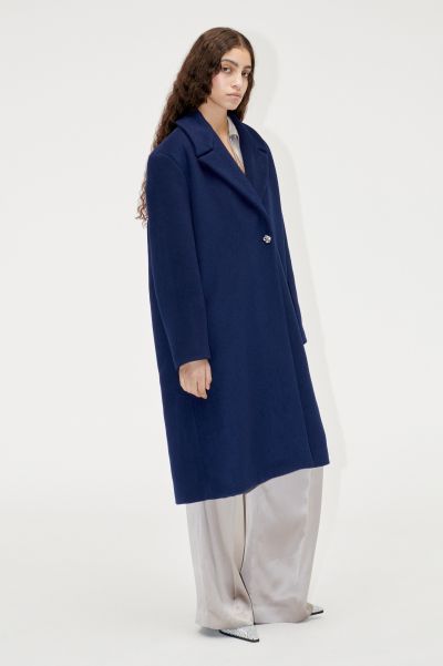 Outerwear Women Kamari Coat - Berry Blue Cost-Effective Stine Goya