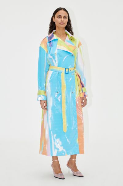 Outerwear Stine Goya Phoebe Trenchcoat - Liquid Multicolor Women Eclectic