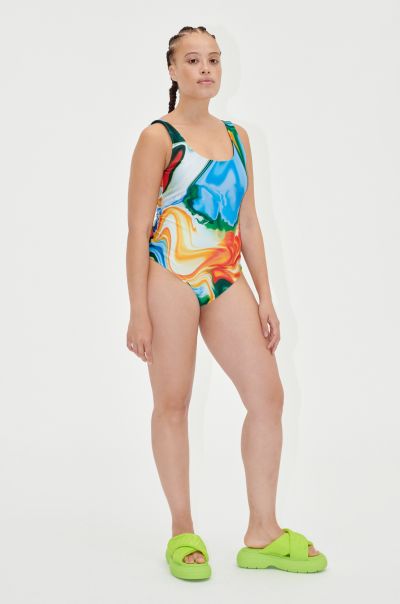 Angela Swimsuit - Distorted Liquid Streamline Stine Goya Swimwear Women