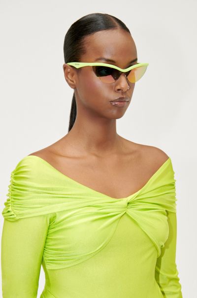 Reliable Stine Goya Cat Sunglasses - Lime/Pink Women Sunglasses