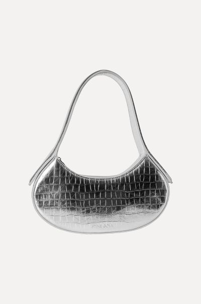 Stine Goya Unique Bags Irvin Bag - Silver Croc Women