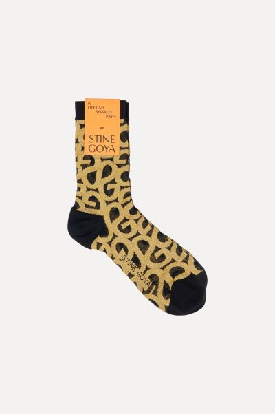 Iggy Socks - Sg Gold Logo Stine Goya Socks & Tights Value Women