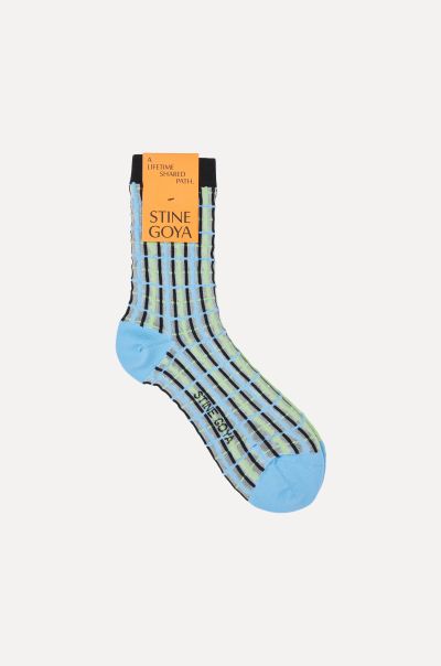 Stine Goya New Iggy Socks - Checks Socks & Tights Women