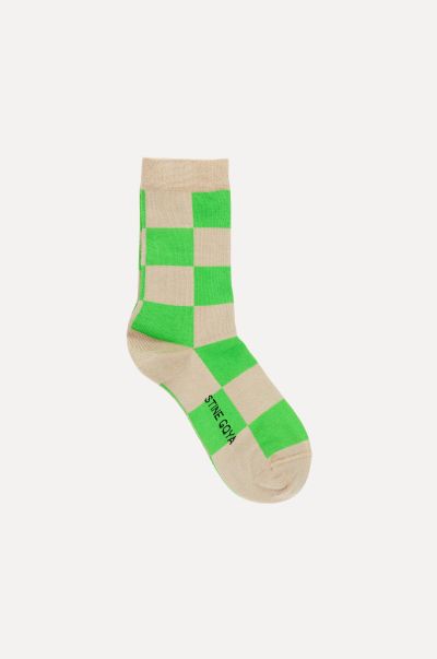 Socks & Tights Iggy Socks - Neon Checks Women Stine Goya Comfortable