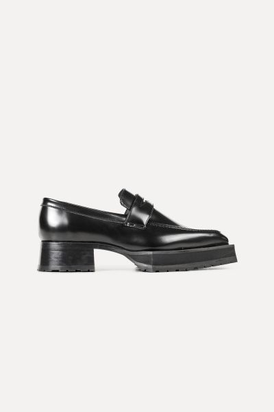 Women Gurly Loafers - Jet Black Stine Goya Shoes Craft