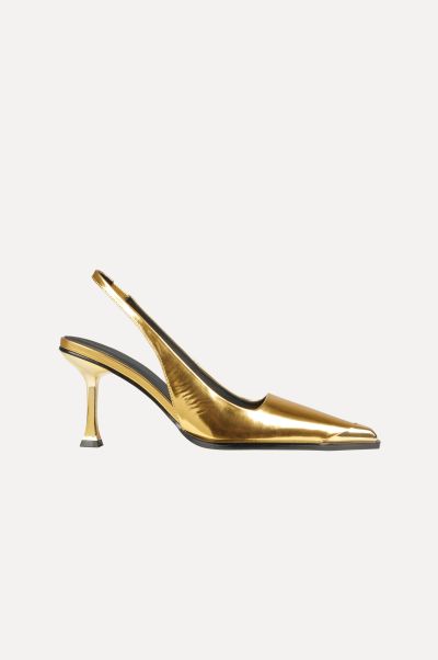 Budget Stine Goya Shoes Eiffel Heels - Gold Mirrored Women